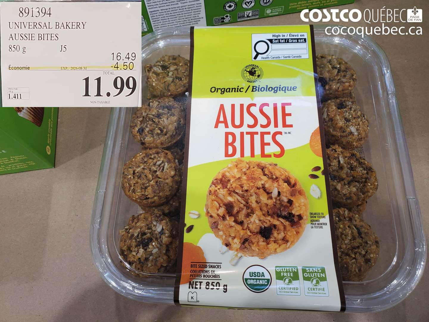 891394 UNIVERSAL BAKERY AUSSIE BITES ($4.50 INSTANT SAVINGS EXPIRES ON 2026-08-30) $11.99