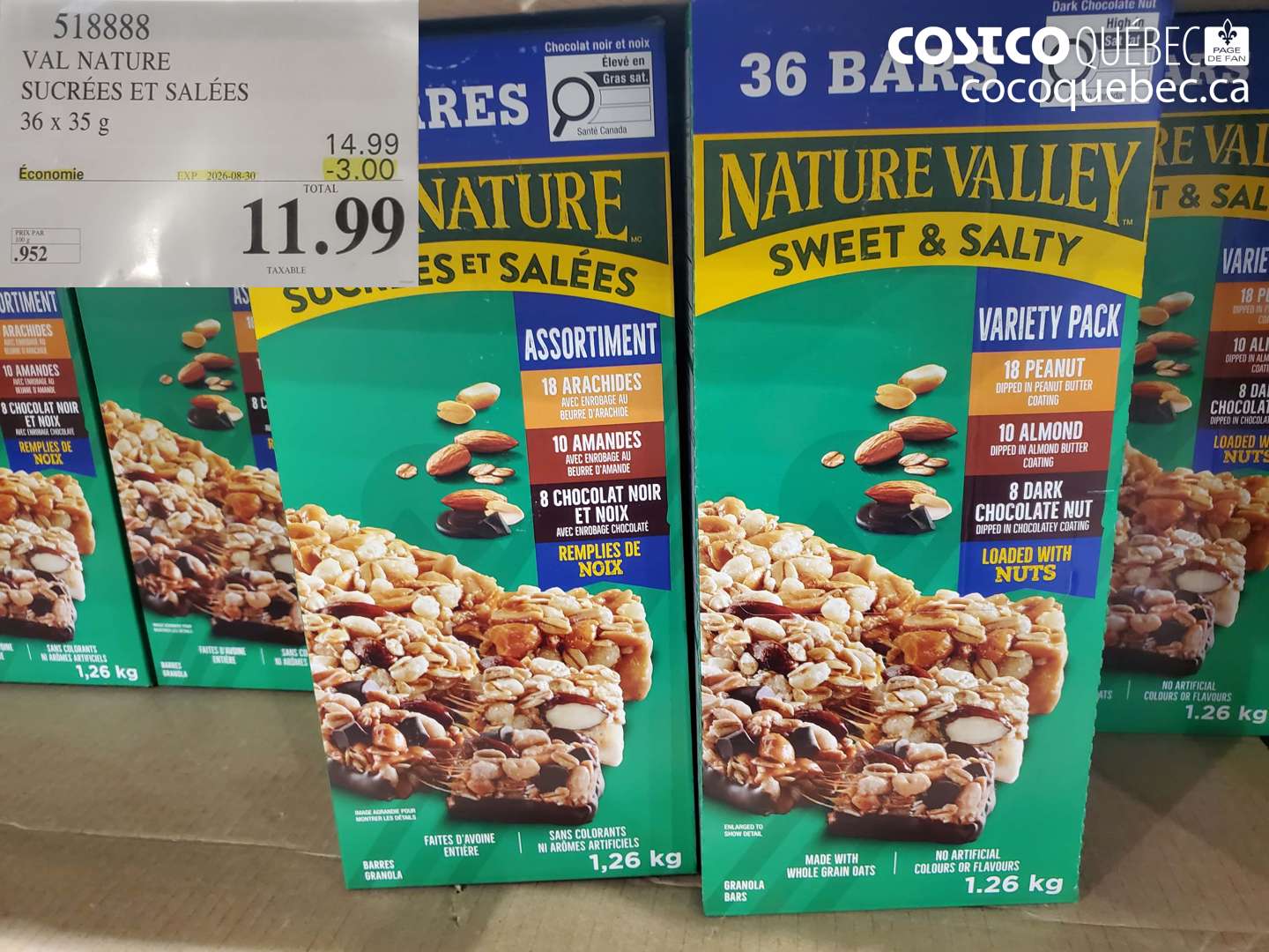 518888 VAL NATURE SUCRÉES ET SALÉES ($3.00 INSTANT SAVINGS EXPIRES ON 2026-08-30) $11.99