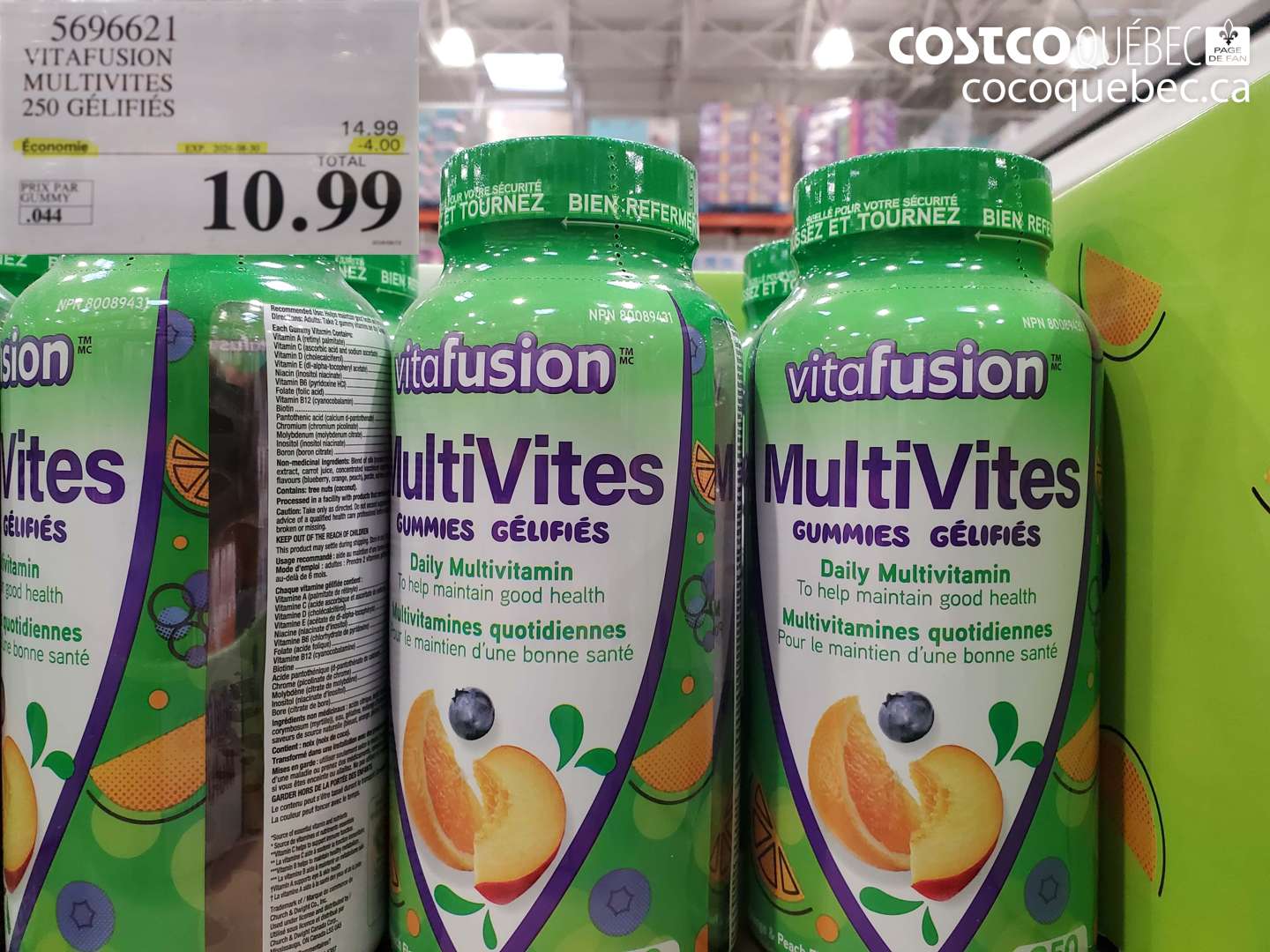 5696621 VITAFUSION MULTIVITÉS 250 GÉLIFIÉES ($4.00 INSTANT SAVINGS EXPIRES ON 2025-09-10) $10.99