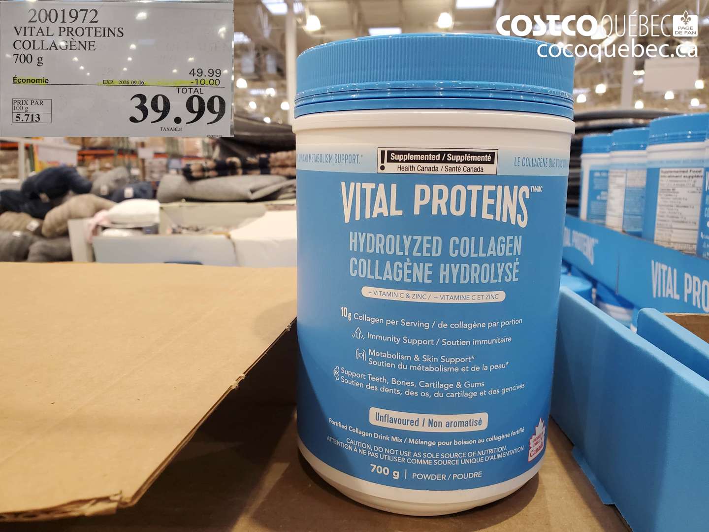 2001972 VITAL PROTEINS COLLAGÈNE ($10.00 INSTANT SAVINGS EXPIRES ON 2026-09-06) $39.99