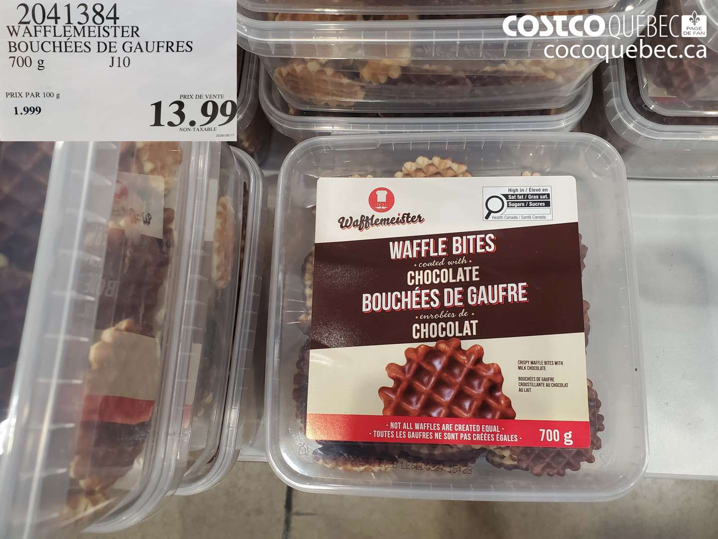 2041384 WAFFLEMEISTER BOUCHÉES DE GAUFRES $13.99
