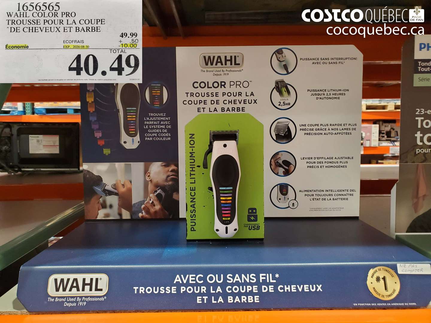 1656565 WAHL COLOR PRO TROUSSE POUR LA COUPE DE CHEVEUX ET BARBE ($10.00 INSTANT SAVINGS EXPIRES ON 2026-08-30) $40.49