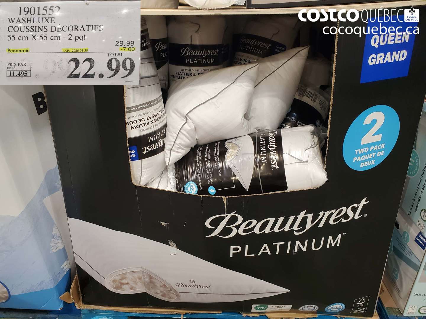 1901552 WASHLUXE COUSSINS DÉCORATIFS ($7.00 INSTANT SAVINGS EXPIRES ON 2026-08-30) $22.99