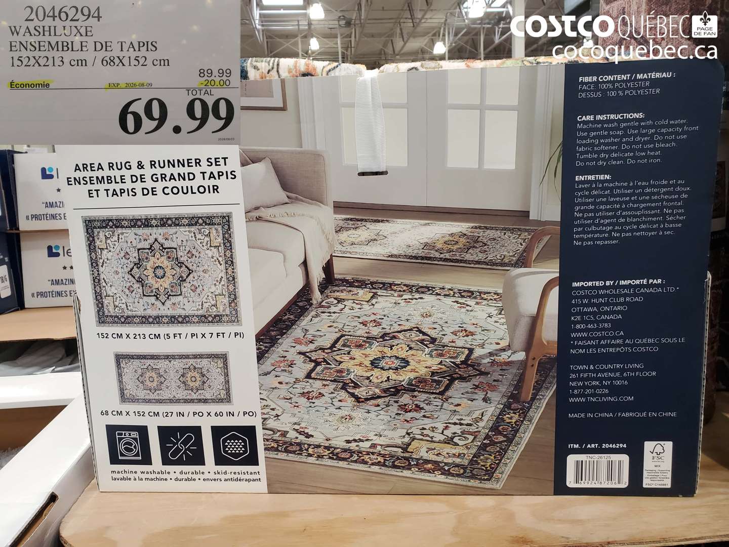 2046294 WASHLUXE ENSEMBLE DE TAPIS ($20.00 INSTANT SAVINGS EXPIRES ON 2026-08-09) $69.99