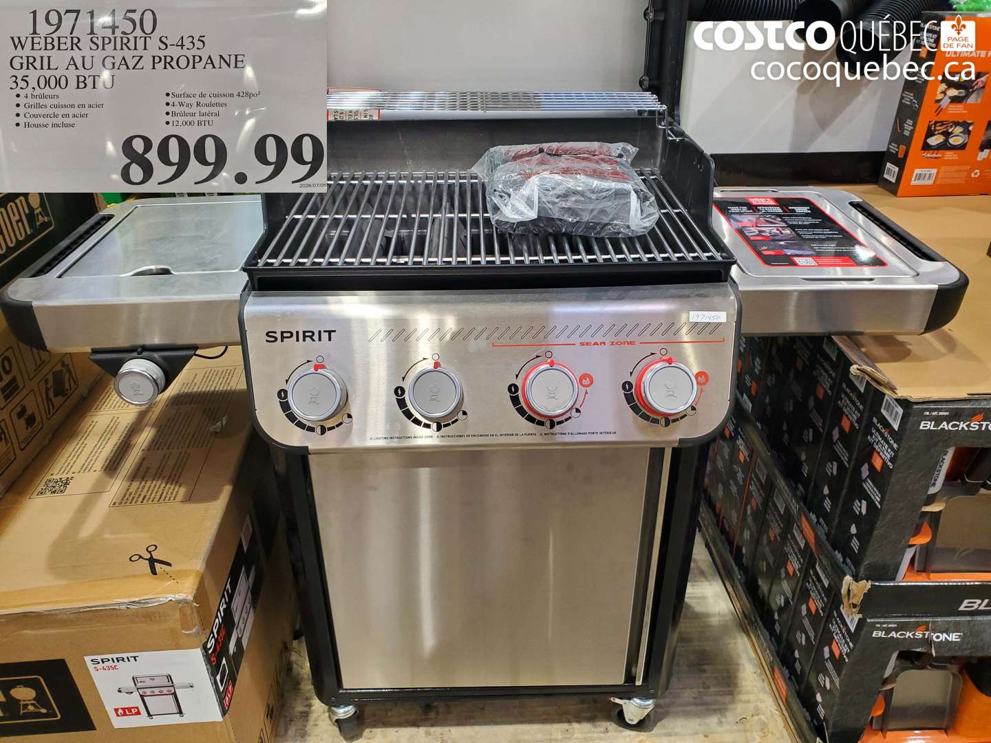 1971450 WEBER SPIRIT S-435 GRIL AU GAZ PROPANE 35.000 BTU $899.99