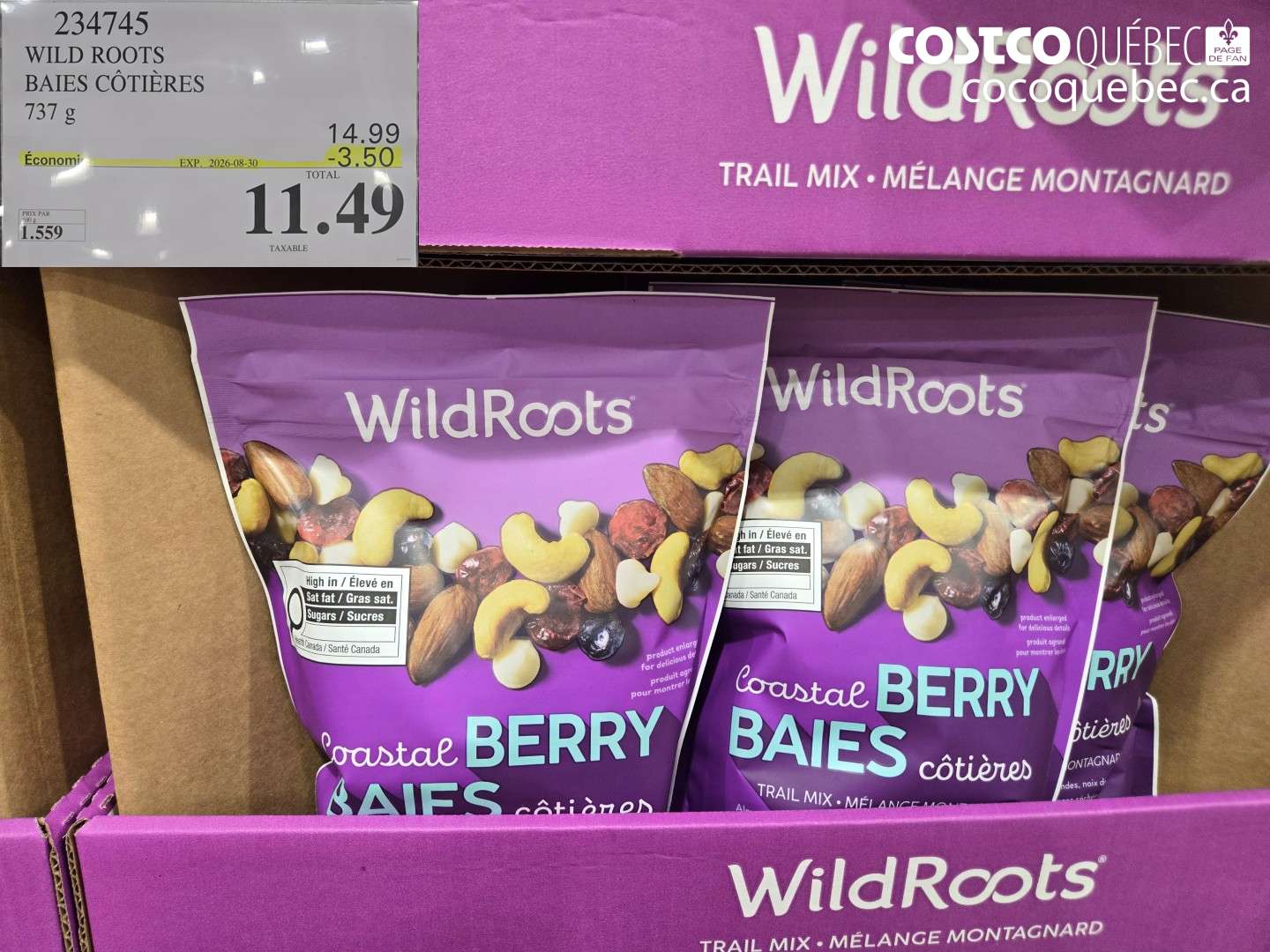 234745 WILD ROOTS BAIES CÔTIÈRES ($3.50 INSTANT SAVINGS EXPIRES ON 2026-08-30) $11.49