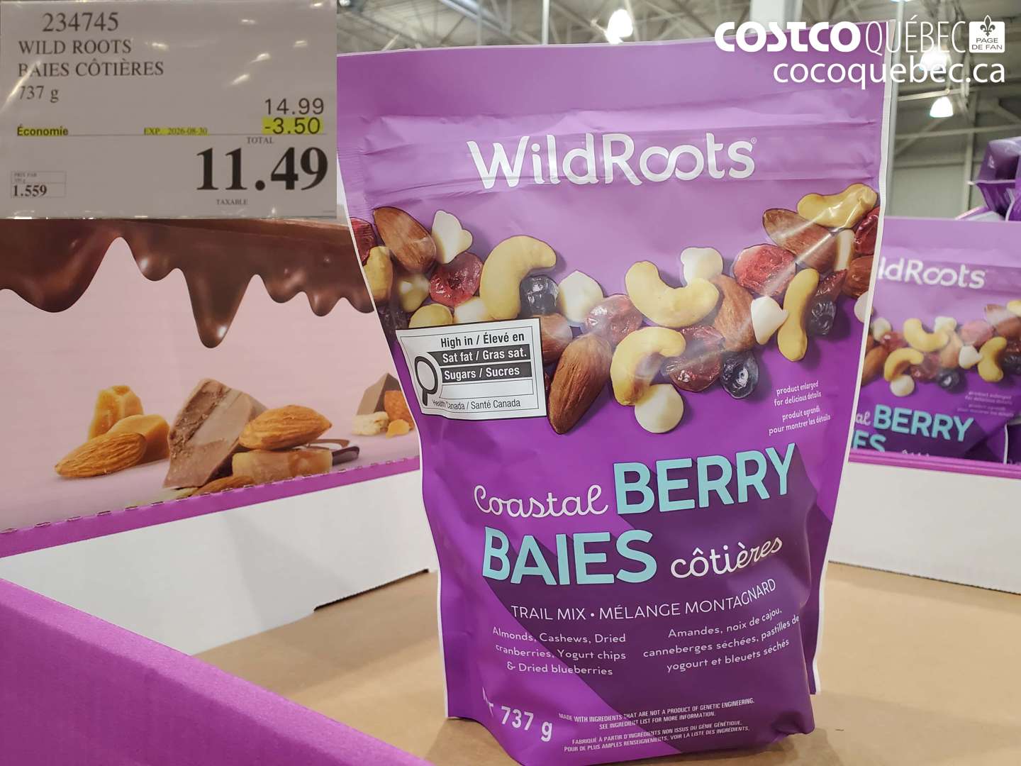 234745 WILD ROOTS BAIES CÔTIÈRES 737 G ($3.50 INSTANT SAVINGS EXPIRES ON 2025-05-30) $11.49