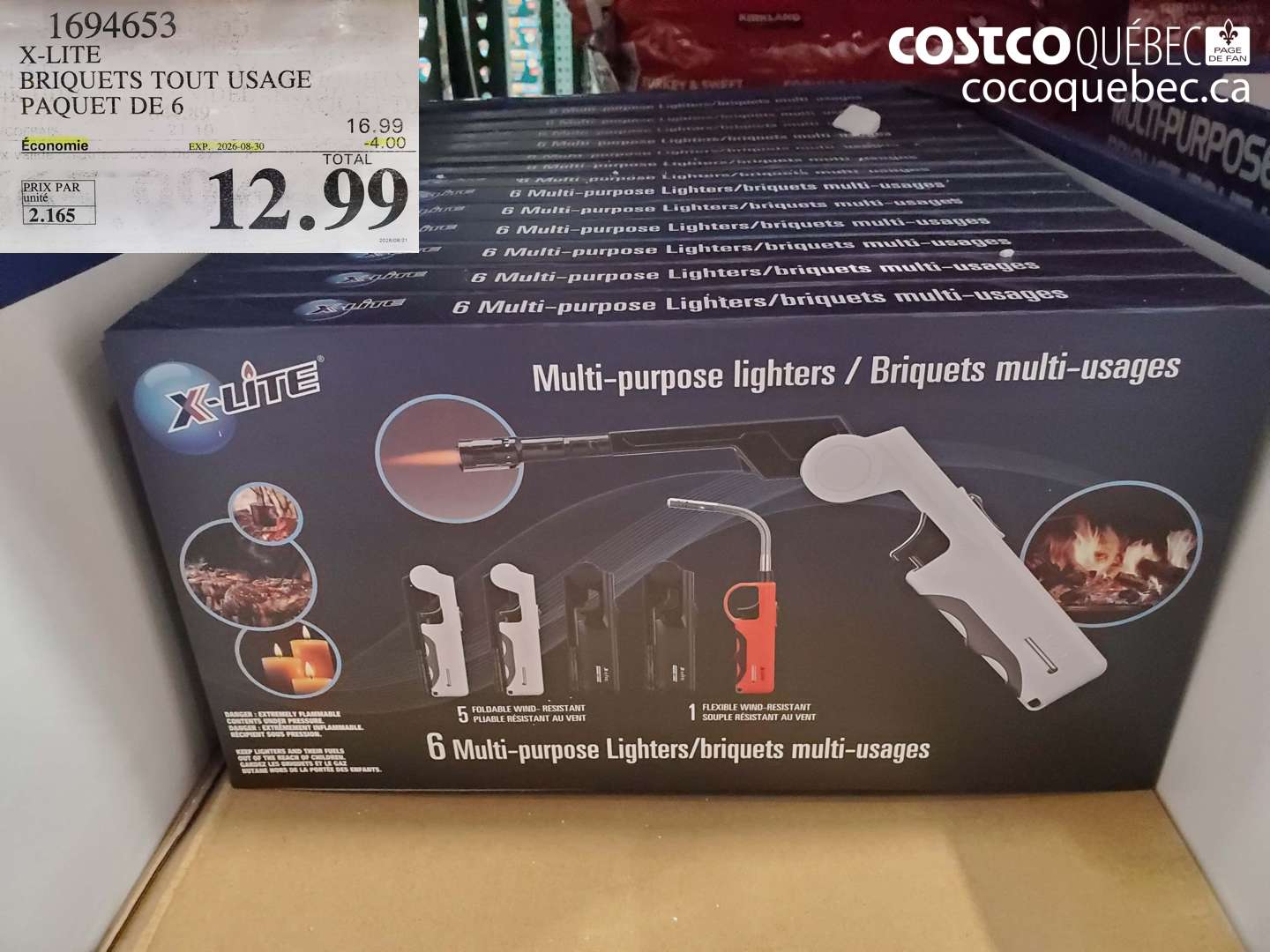 1694653 X-LITE BRIQUETS TOUT USAGE PAQUET DE 6 ($4.00 INSTANT SAVINGS EXPIRES ON 2026-08-30) $12.99