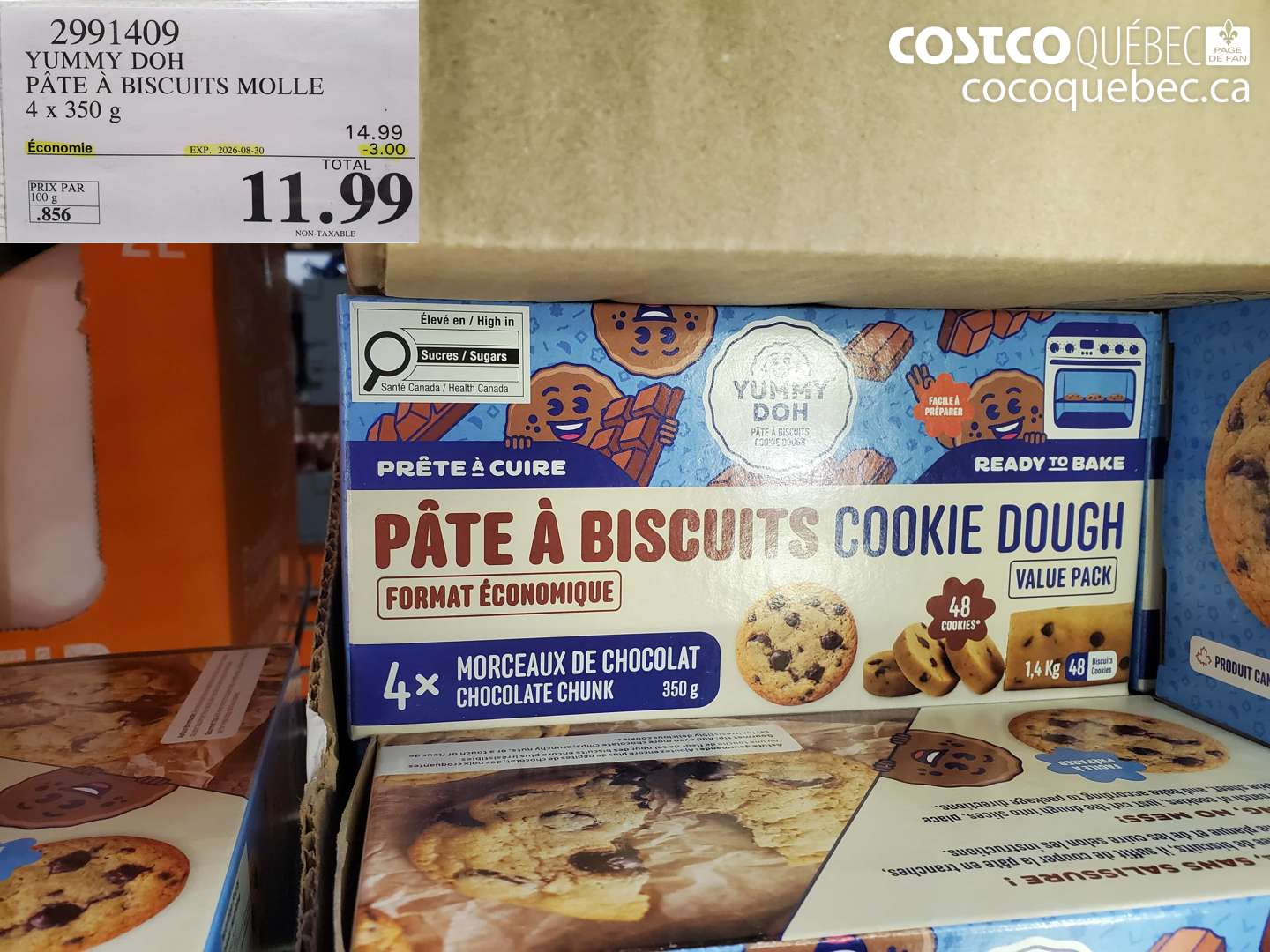 2991409 YUMMY DOH PÂTE À BISCUITS MOLLE ($3.00 INSTANT SAVINGS EXPIRES ON 2026-08-30) $11.99