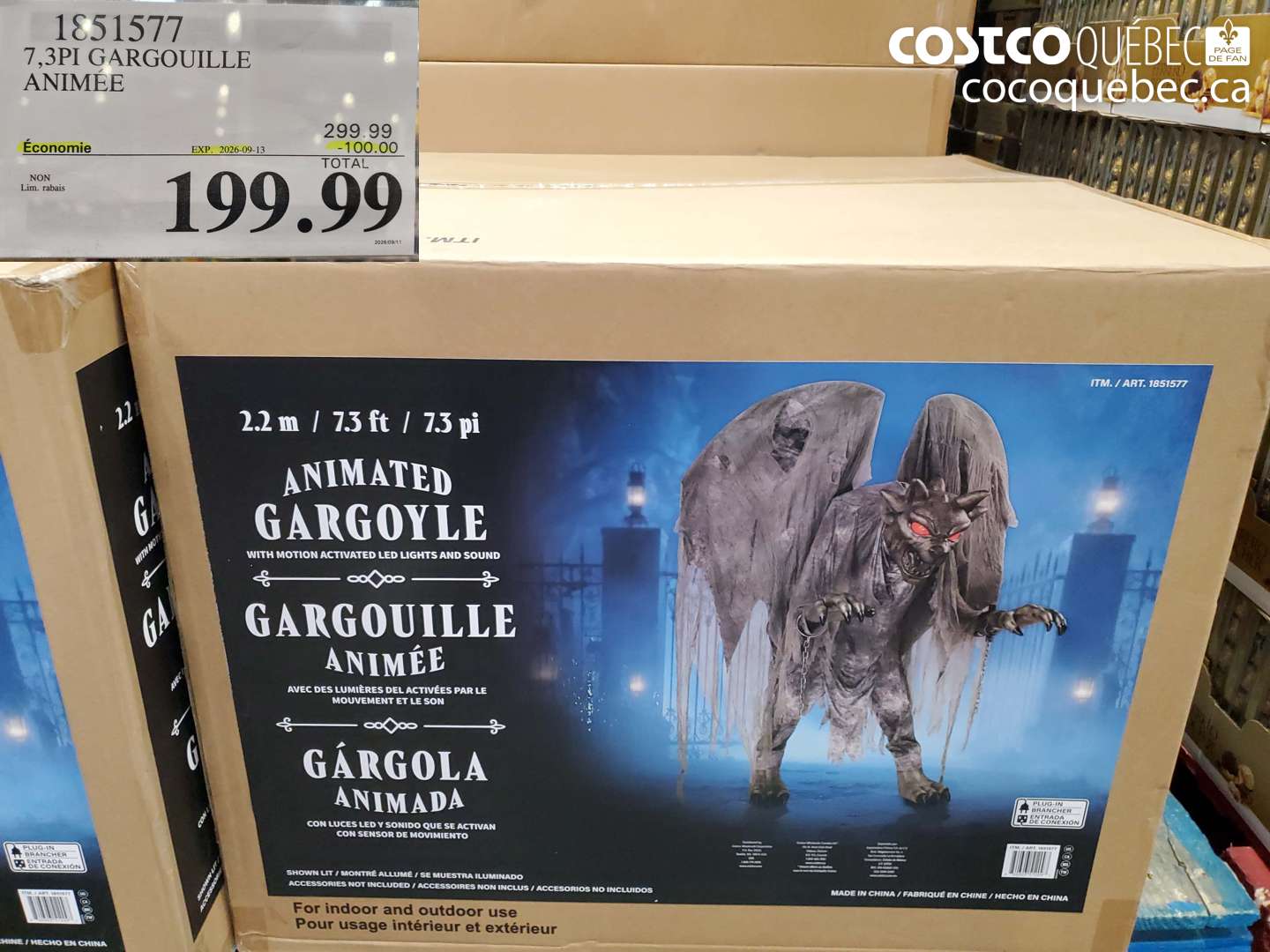 1851577 7.3PI GARGOUILLE ANIMEE ($100.00 INSTANT SAVINGS EXPIRES ON 2026-09-13) $199.99