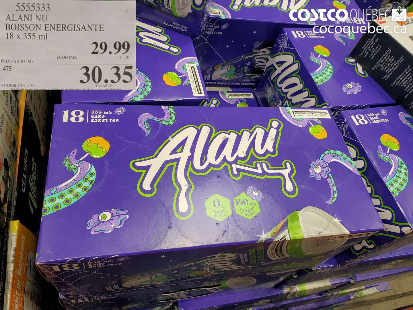 5555333 ALANI NU BOISSON ENERGISANTE $29.99