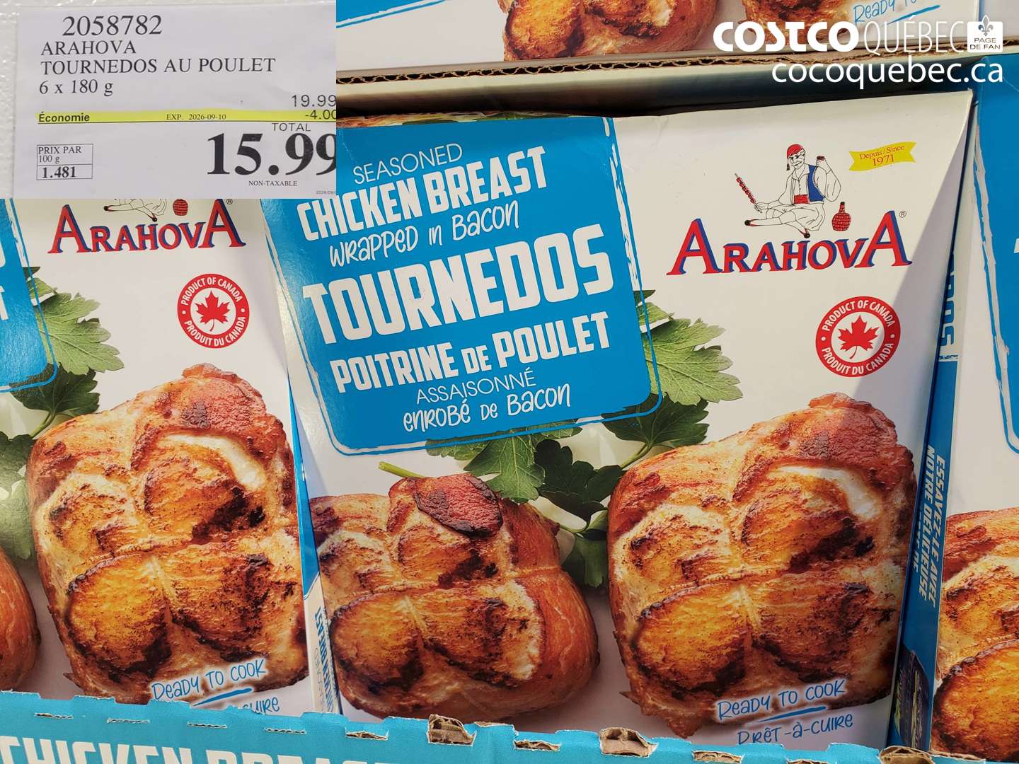2058782 ARAHOVA TOURNEDOS AU POULET ($4.00 INSTANT SAVINGS EXPIRES ON 2026-09-10) $15.99
