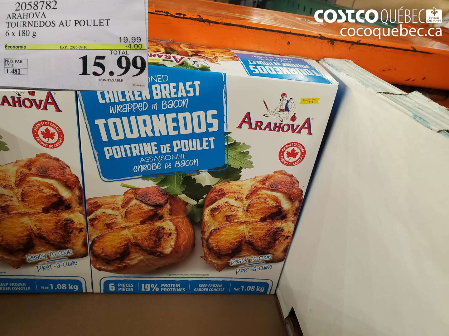2058782 ARAHOVA TOURNEDOS AU POULET ($4.00 INSTANT SAVINGS EXPIRES ON 2026-09-10) $15.99
