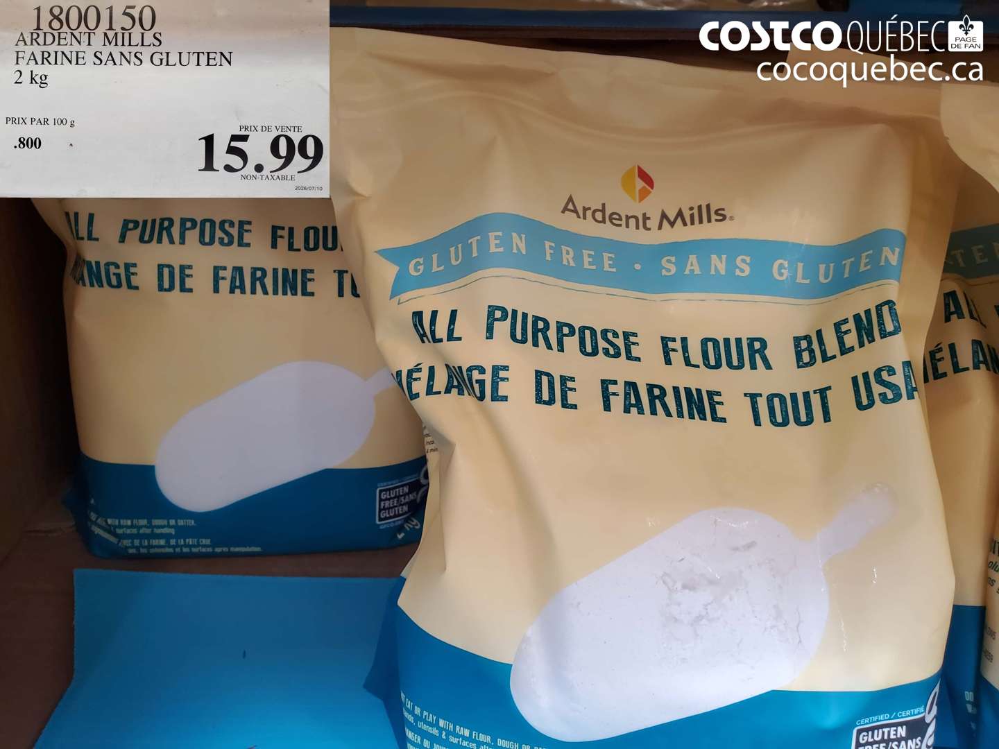 1800150 ARDENT MILLS FARINE SANS GLUTEN $15.99
