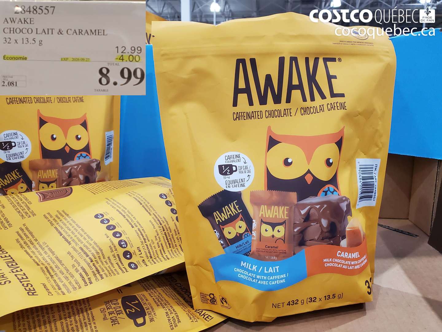 2848557 AWAKE CHOCO LAIT & CARAMEL ($4.00 INSTANT SAVINGS EXPIRES ON 2026-09-27) $8.99