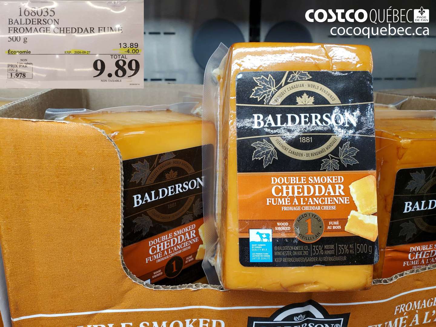 168035 BALDERSON FROMAGE CHEDDAR FUME ($4.00 INSTANT SAVINGS EXPIRES ON 2026-09-27) $9.89