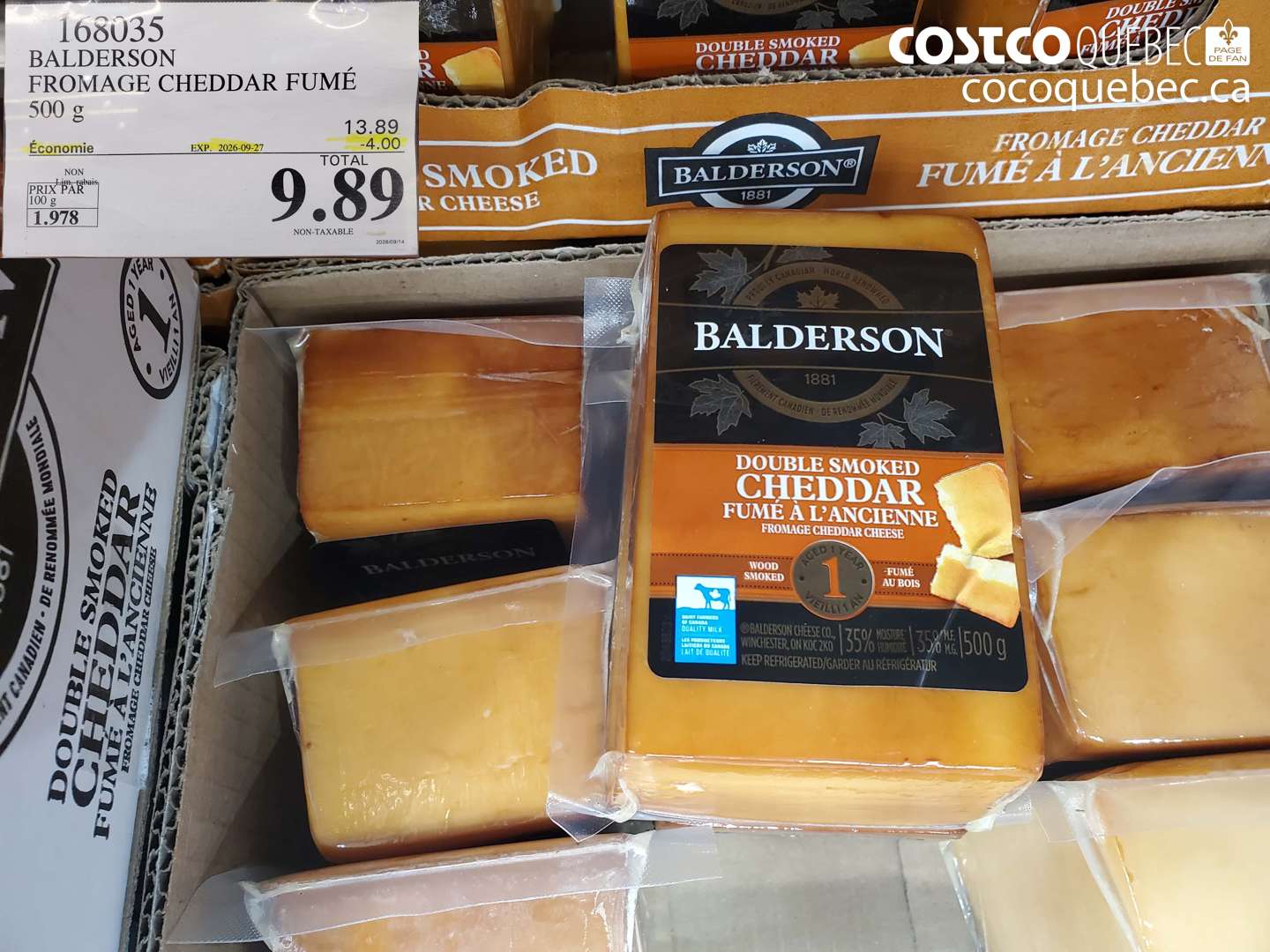 168035 BALDERSON FROMAGE CHEDDAR FUMÉ ($4.00 INSTANT SAVINGS EXPIRES ON 2026-09-27) $9.89
