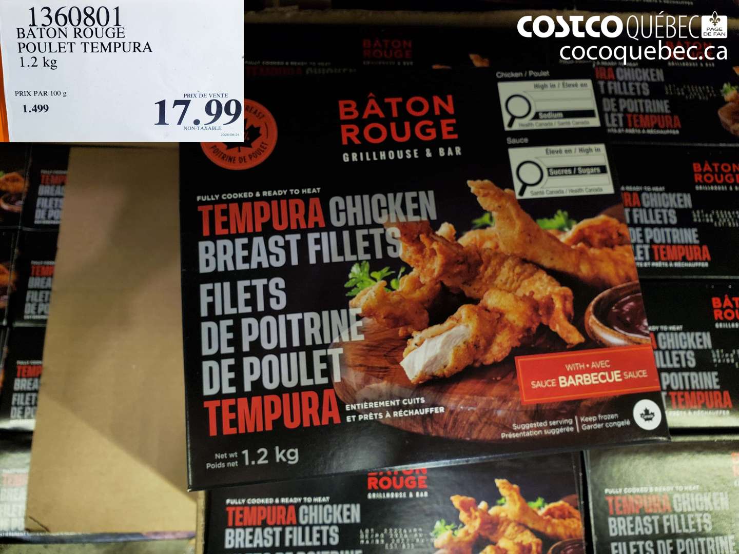 1360801 BATON ROUGE POULET TEMPURA $17.99