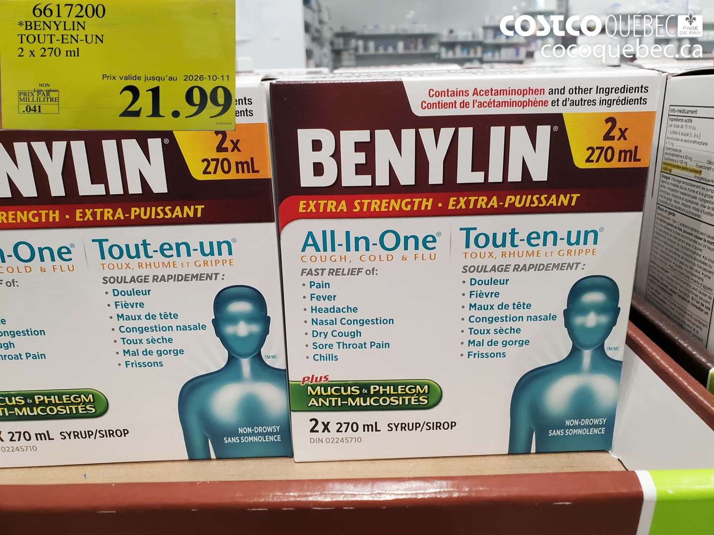6617200 BENYLIN TOUT-EN-UN 2 X 270 ML (EXPIRES ON 2026-10-11) $21.99
