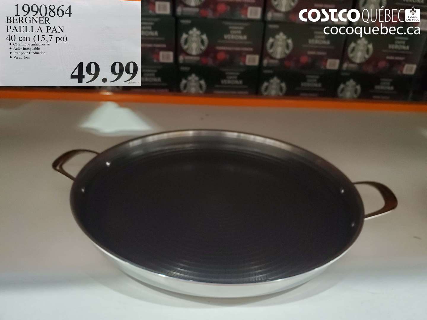 1990864 BERGNER PAELLA PAN 40 CM (15,7 PO) $49.99