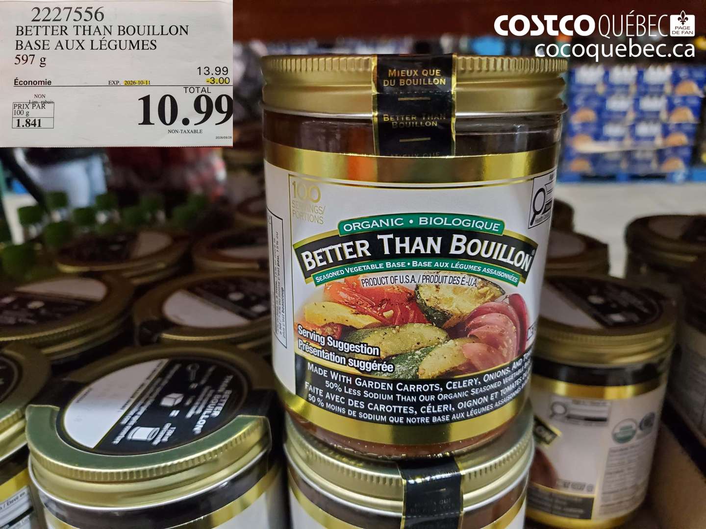 2227556 BETTER THAN BOUILLON BASE AUX LÉGUMES ($3.00 INSTANT SAVINGS EXPIRES ON 2026-10-11) $10.99