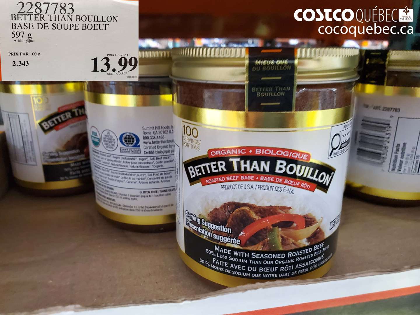 2287783 BETTER THAN BOUILLON BASE DE SOUPE BOEUF $13.99