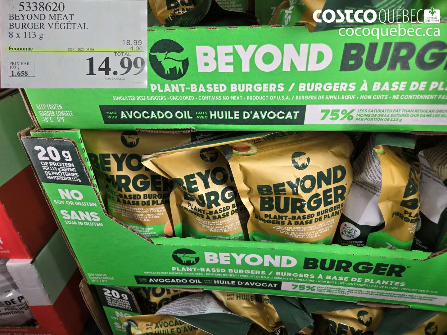 5338620 BEYOND MEAT BURGER VÉGÉTAL ($4.00 INSTANT SAVINGS EXPIRES ON 2026-09-06) $14.99