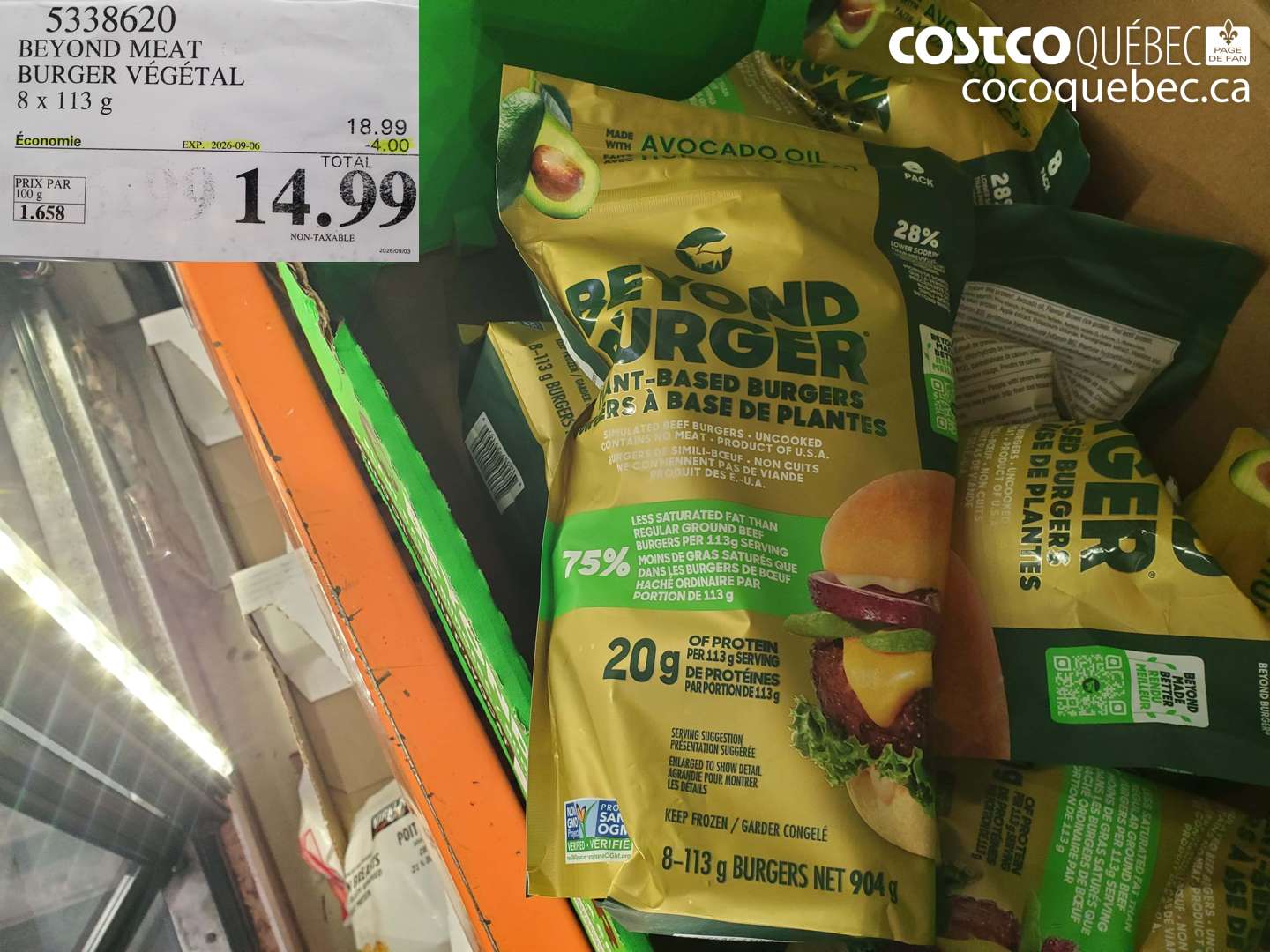5338620 BEYOND MEAT BURGER VÉGÉTAL ($4.00 INSTANT SAVINGS EXPIRES ON 2026-09-06) $14.99