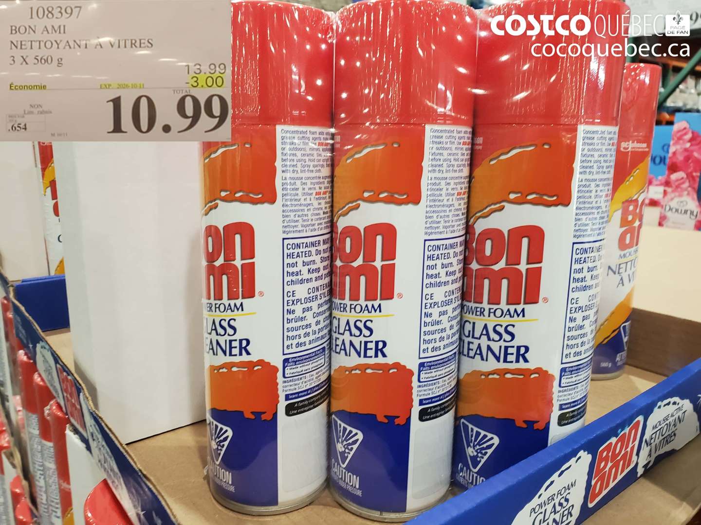 108397 BON AMI NETTOYANT À VITRES ($3.00 INSTANT SAVINGS EXPIRES ON 2026-10-11) $10.99