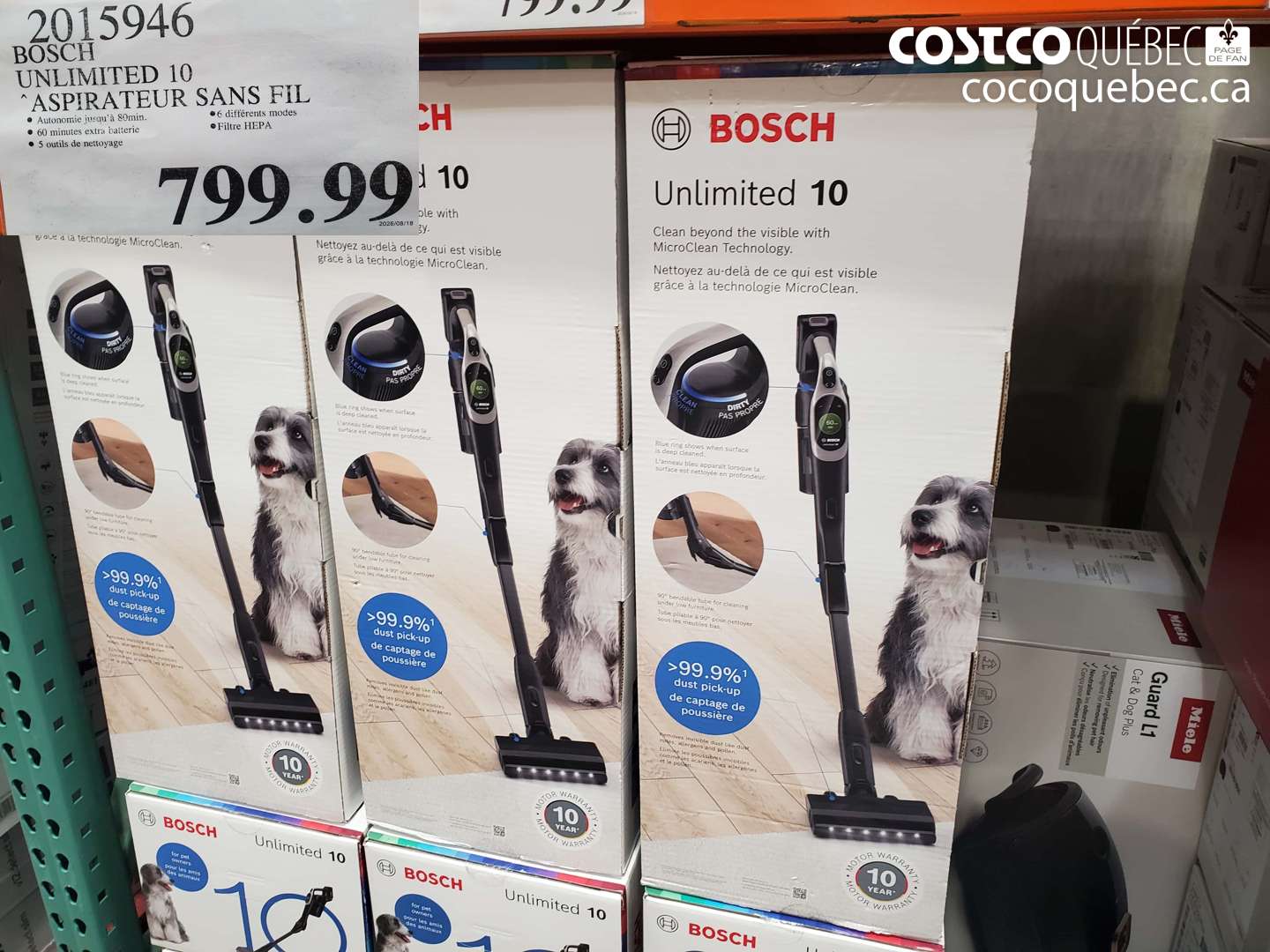 2015946 BOSCH UNLIMITED 10 ASPIRATEUR SANS FIL $799.99