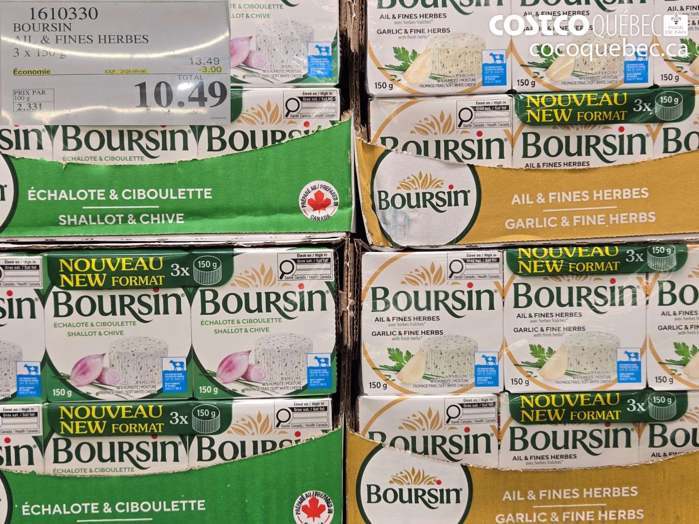 1610330 BOURSIN AIL & FINES HERBES ($3.00 INSTANT SAVINGS EXPIRES ON 2026-09-06) $10.49
