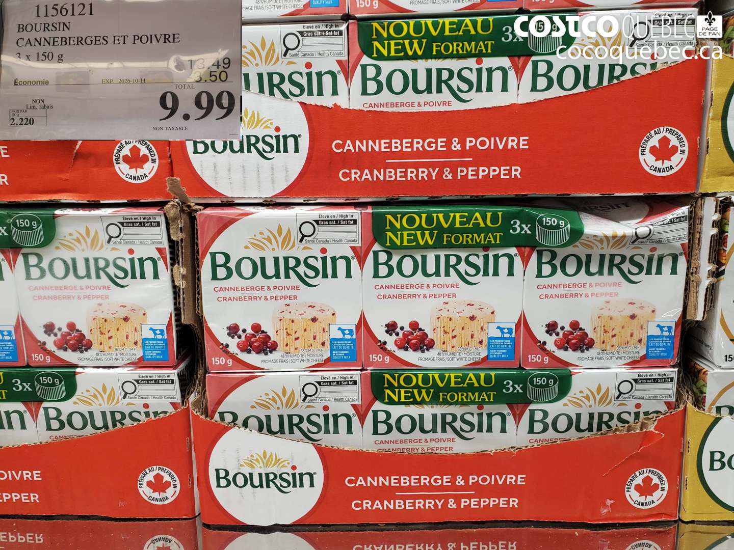1156121 BOURSIN CANNEBERGES ET POIVRE ($3.50 INSTANT SAVINGS EXPIRES ON 2026-10-11) $9.99