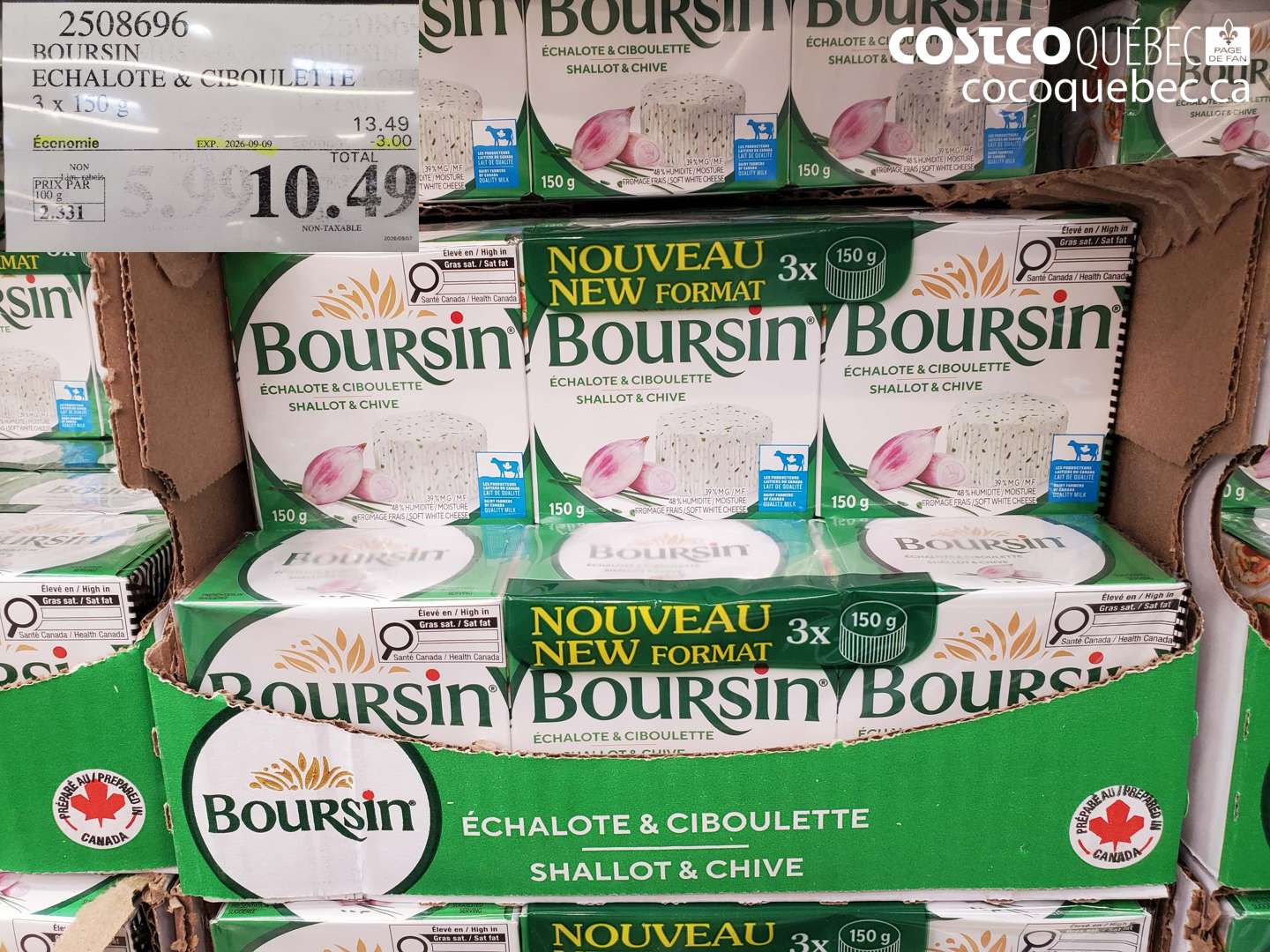 2508696 BOURSIN ECHALOTE & CIBOULETTE ($3.00 INSTANT SAVINGS EXPIRES ON 2026-09-09) $10.49