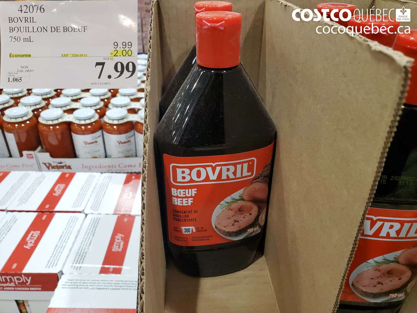 42076 BOVRIL BOUILLON DE BOEUF ($2.00 INSTANT SAVINGS EXPIRES ON 2026-10-11) $7.99