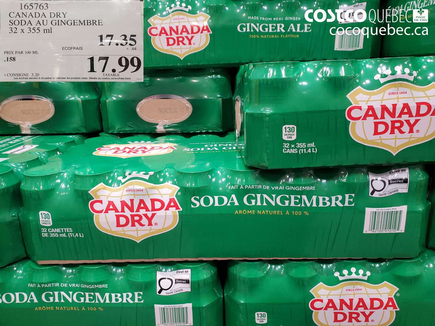 165763 CANADA DRY SODA AU GINGEMBRE $17.99