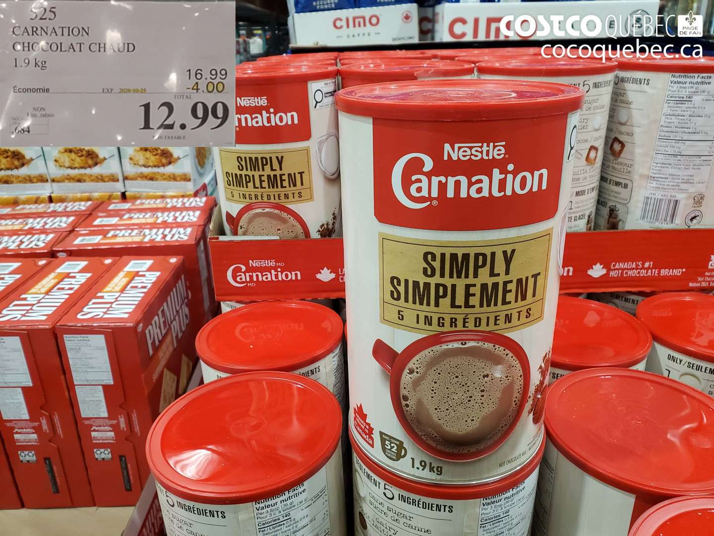 664 CARNATION CHOCOLAT CHAUD ($4.00 INSTANT SAVINGS EXPIRES ON 2026-10-25) $12.99