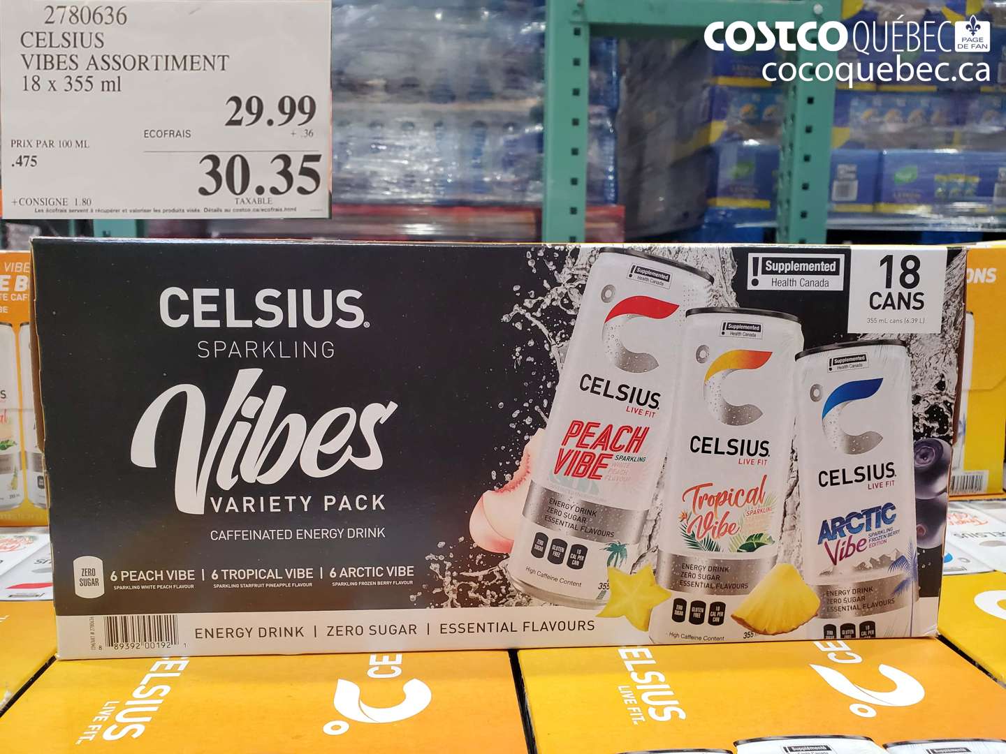 2780636 CELSIUS VIBES ASSORTIMENT $29.99