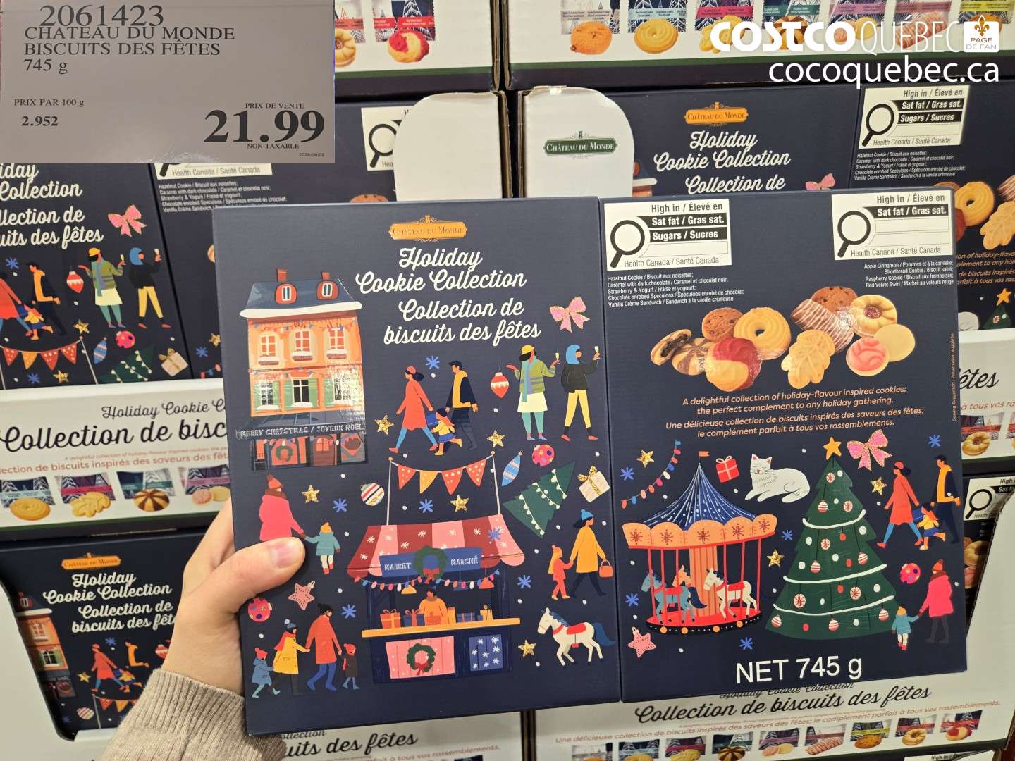 2061423 CHATEAU DU MONDE BISCUITS DES FÊTES $21.99