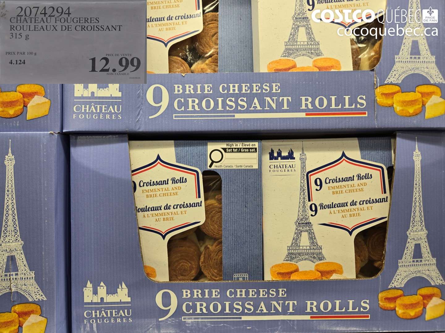 2074294 CHATEAU FOUGERES ROULEAUX DE CROISSANT $12.99