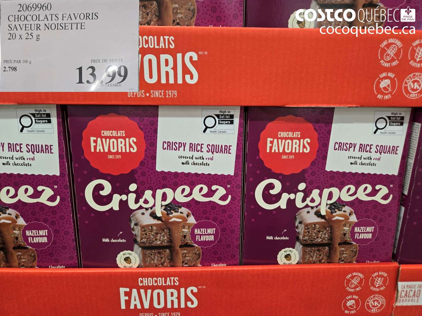 2069960 CHOCOLATS FAVORIS SAVEUR NOISETTE $13.99