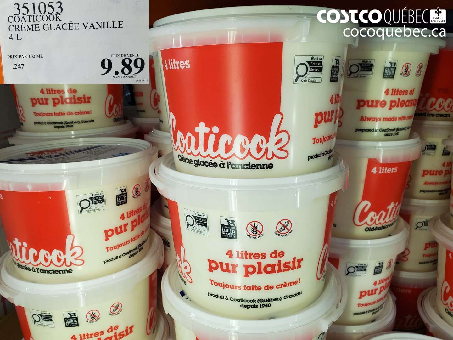 351053 COATICOOK CRÈME GLACÉE VANILLE $9.89