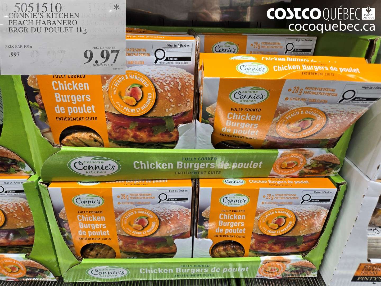 5051510 CONNIE'S KITCHEN PEACH HABANERO BRGR DU POULET 1KG $9.97