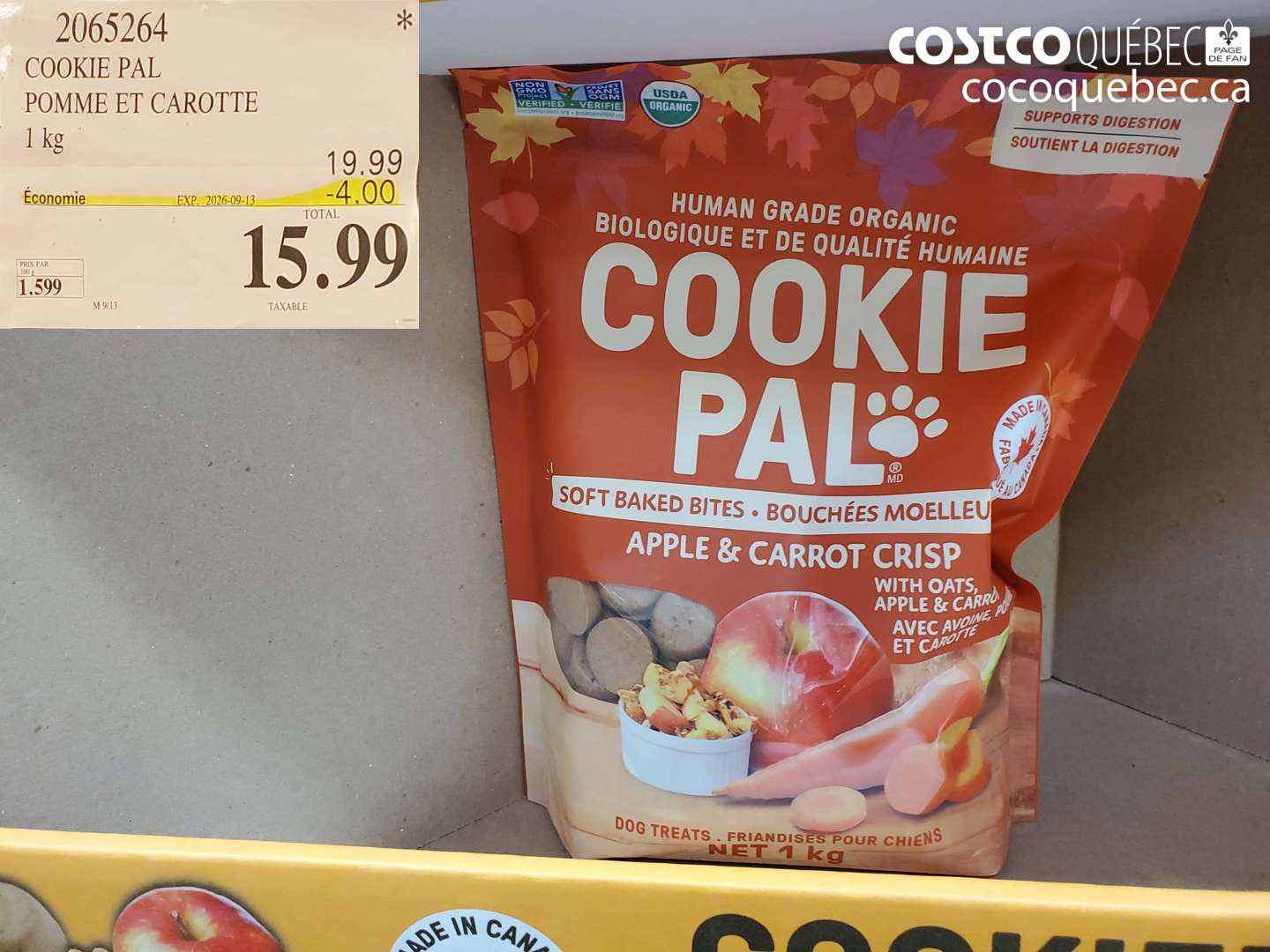 2065264 COOKIE PAL POMME ET CAROTTE ($4.00 INSTANT SAVINGS EXPIRES ON 2026-09-13) $15.99