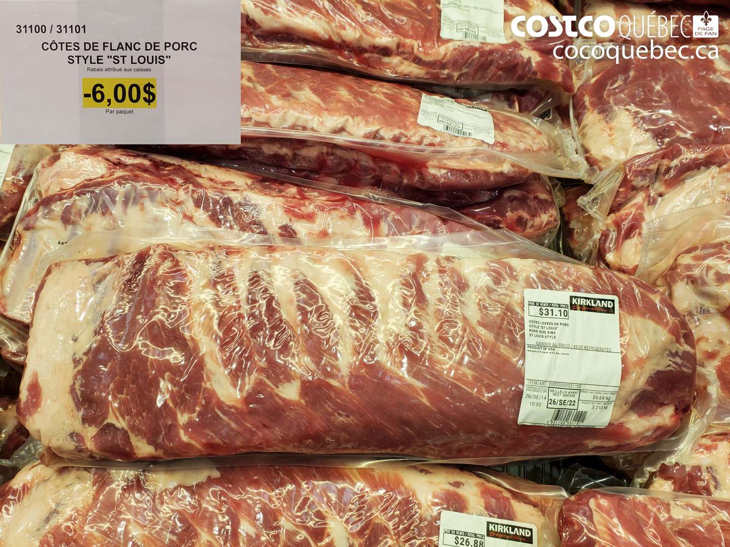 31100 CÔTES DE FLANC DE PORC STYLE 