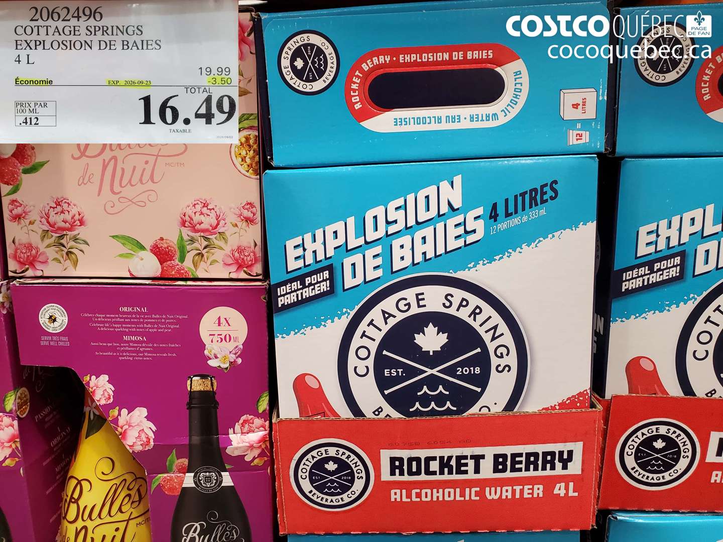2062496 COTTAGE SPRINGS EXPLOSION DE BAIES 4 L ($3.50 INSTANT SAVINGS EXPIRES ON 2026-09-23) $16.49