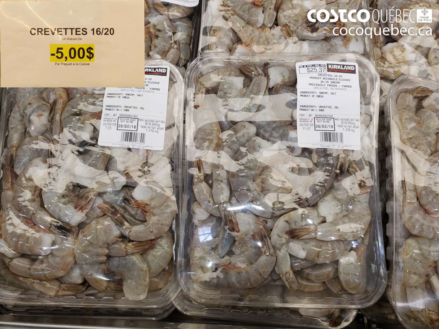 000000 CREVETTES 16/20 ($5.00 INSTANT SAVINGS)