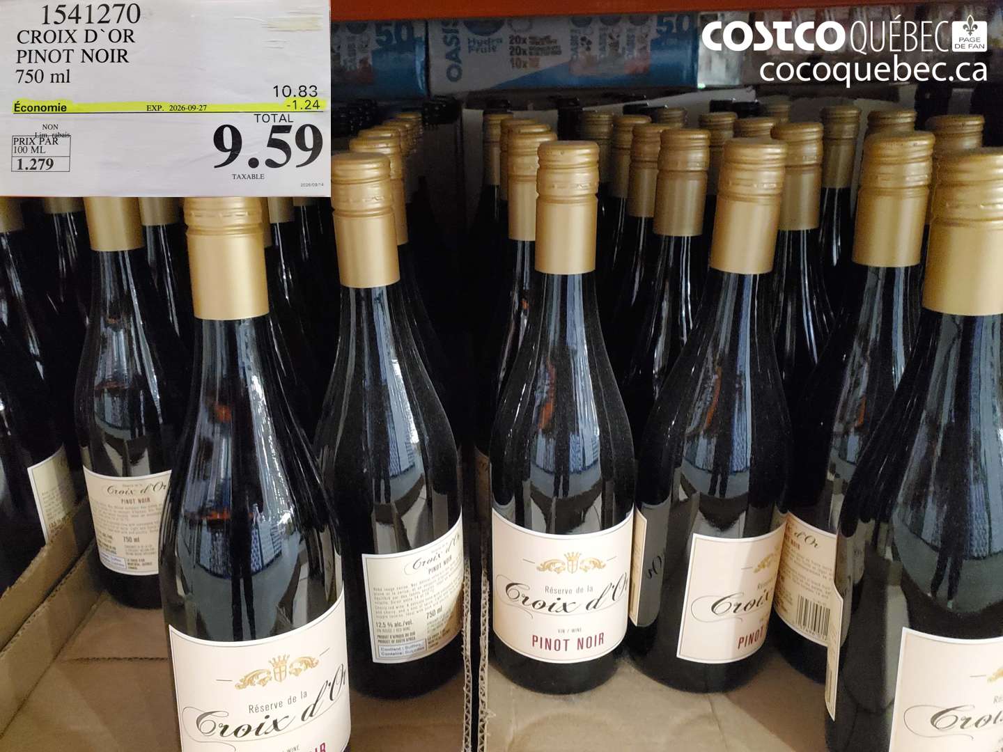 1541270 CROIX D`OR PINOT NOIR ($1.24 INSTANT SAVINGS EXPIRES ON 2026-09-27) $9.59