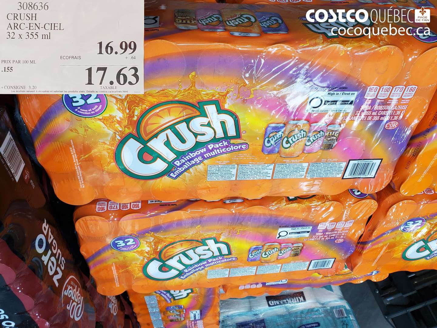 308636 CRUSH ARC-EN-CIEL 32 X 355 ML $17.63