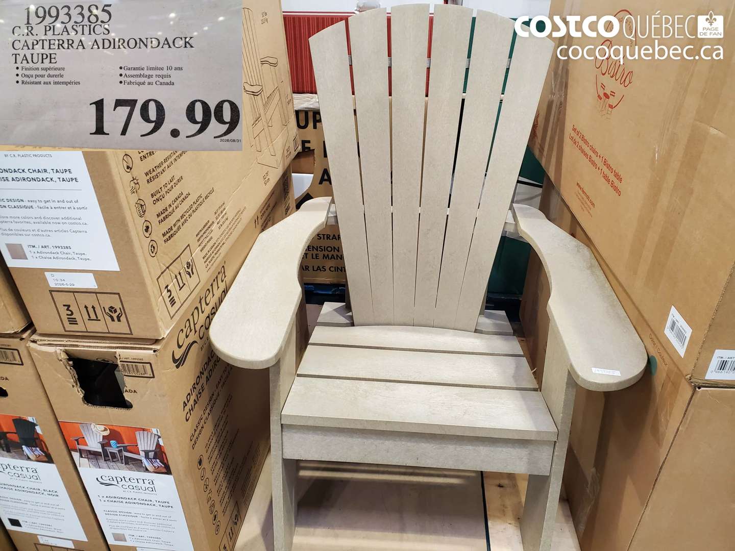 1993385 C.R. PLASTICS CAPTERRA ADIRONDACK TAUPE $179.99