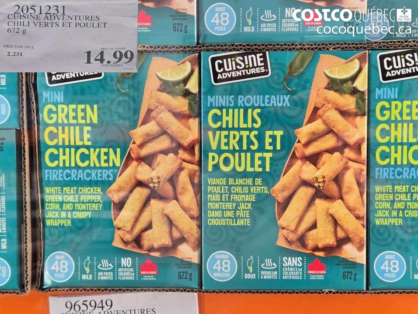 2051231 CUISINE ADVENTURES CHILI VERTS ET POULET $14.99